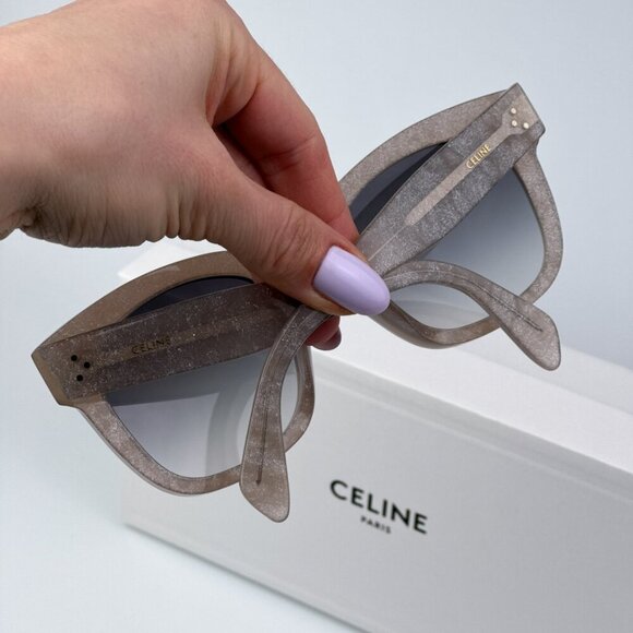 Celine Women BRAND NEW Sunglasses Grey Silver Smoke Gradient Geometric CL4002UN main image 10